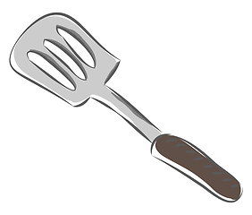 Image showing Clipart of a spoon to cook macaroni vector or color illustration