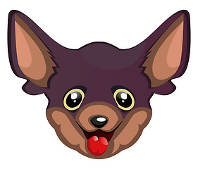 Image showing Silly Chihuahua illustration vector on white background