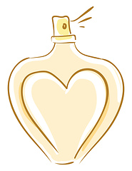 Image showing Perfume in heart vector or color illustration