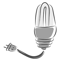 Image showing Bulb with cable vector or color illustration
