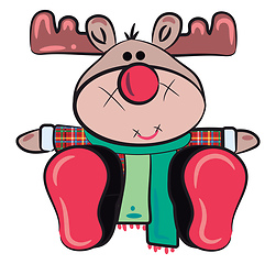 Image showing Reindeer or Reno toy vector or color illustration