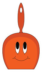 Image showing A smiling red-colored cartoon scoop vector or color illustration