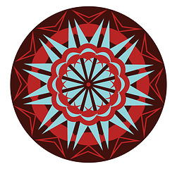 Image showing Lotus shaped mandala design vector or color illustration