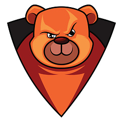 Image showing Gaming logo of a bear  illustration vector on white background 