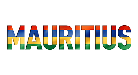 Image showing mauritius flag text font
