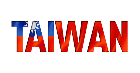 Image showing taiwan flag text font