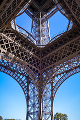 Image showing Eiffel Tower detail, Paris, France