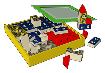 Image showing Toy blocks cartoon vector or color illustration