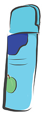 Image showing Blue stick of deodorant vector or color illustration