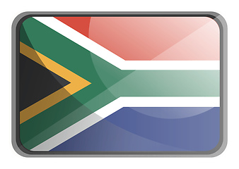 Image showing Vector illustration of South Africa flag on white background.