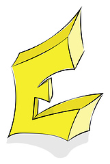 Image showing Letter E alphabet vector or color illustration