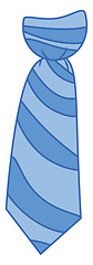 Image showing Blue check formal neck tie vector or color illustration