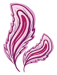 Image showing Bright purple feather vector or color illustration