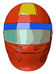 Image showing Helmet a headwear equipment vector or color illustration