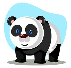 Image showing White Panda, vector color illustration.