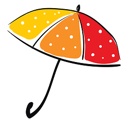 Image showing Multicolor umbrella illustration vector on white background 