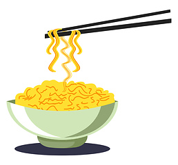 Image showing Noodles vector color illustration.