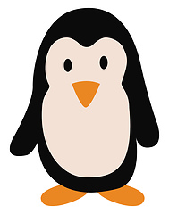 Image showing A cute penguin vector or color illustration