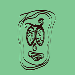 Image showing Tree face vector or color illustration