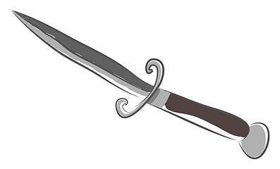 Image showing Vintage Noah fighting pipe/Vintage knife vector or color illustr
