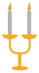 Image showing Yellow candelabrum vector or color illustration