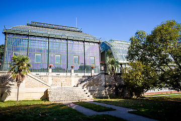 Image showing Greenhouse in Jardin Des Plantes botanical garden, Paris, France