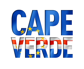 Image showing Cape Verde flag text font