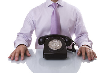 Image showing Businessman waiting for a call