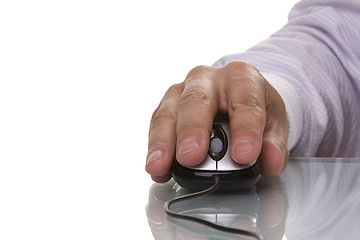 Image showing businessman hand using a mouse