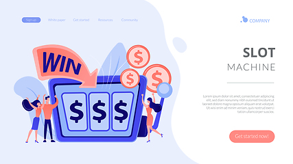 Image showing Slot machine concept landing page.