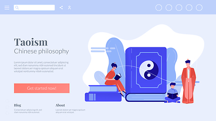 Image showing Taoism concept landing page.