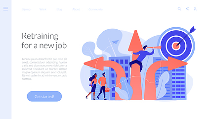 Image showing Career change concept landing page.