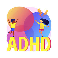 Image showing Attention deficit hyperactivity disorder abstract concept vector illustration.