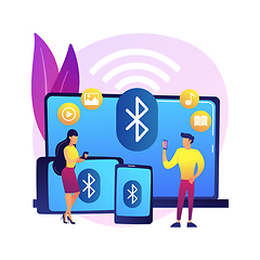 Image showing Wireless device connection abstract concept vector illustration.