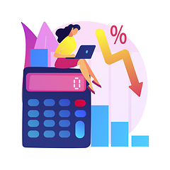 Image showing Calculating loss abstract concept vector illustration.