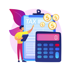 Image showing Net income calculating abstract concept vector illustration.