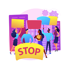 Image showing Mass protest abstract concept vector illustration.