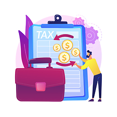 Image showing Corporation income tax returns abstract concept vector illustration.