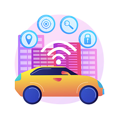 Image showing Autonomous car abstract concept vector illustration.