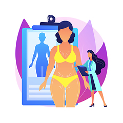 Image showing Body contouring abstract concept vector illustration.