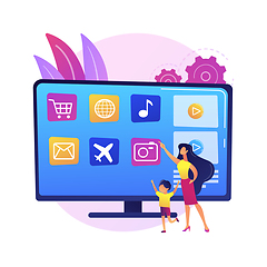 Image showing Tv shop vector concept metaphor