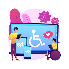 Image showing Electronic accessibility abstract concept vector illustration.