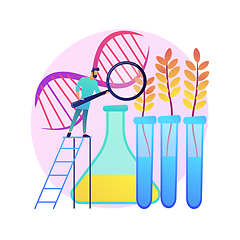 Image showing Genetically modified plants abstract concept vector illustration.