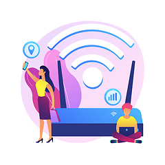 Image showing Wi-fi connection abstract concept vector illustration.