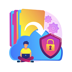 Image showing Secure file sharing abstract concept vector illustration.