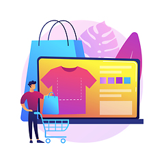 Image showing Merch clothing abstract concept vector illustration.