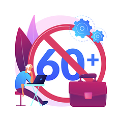 Image showing Ageism social problem abstract concept vector illustration.