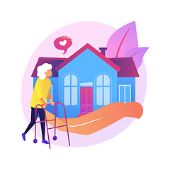 Image showing Home help abstract concept vector illustration.