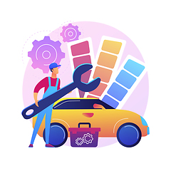 Image showing Car tuning abstract concept vector illustration.