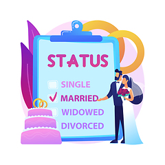 Image showing Marital status abstract concept vector illustration.